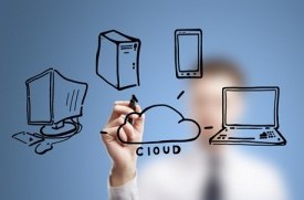 Cloud and cloud device illustration